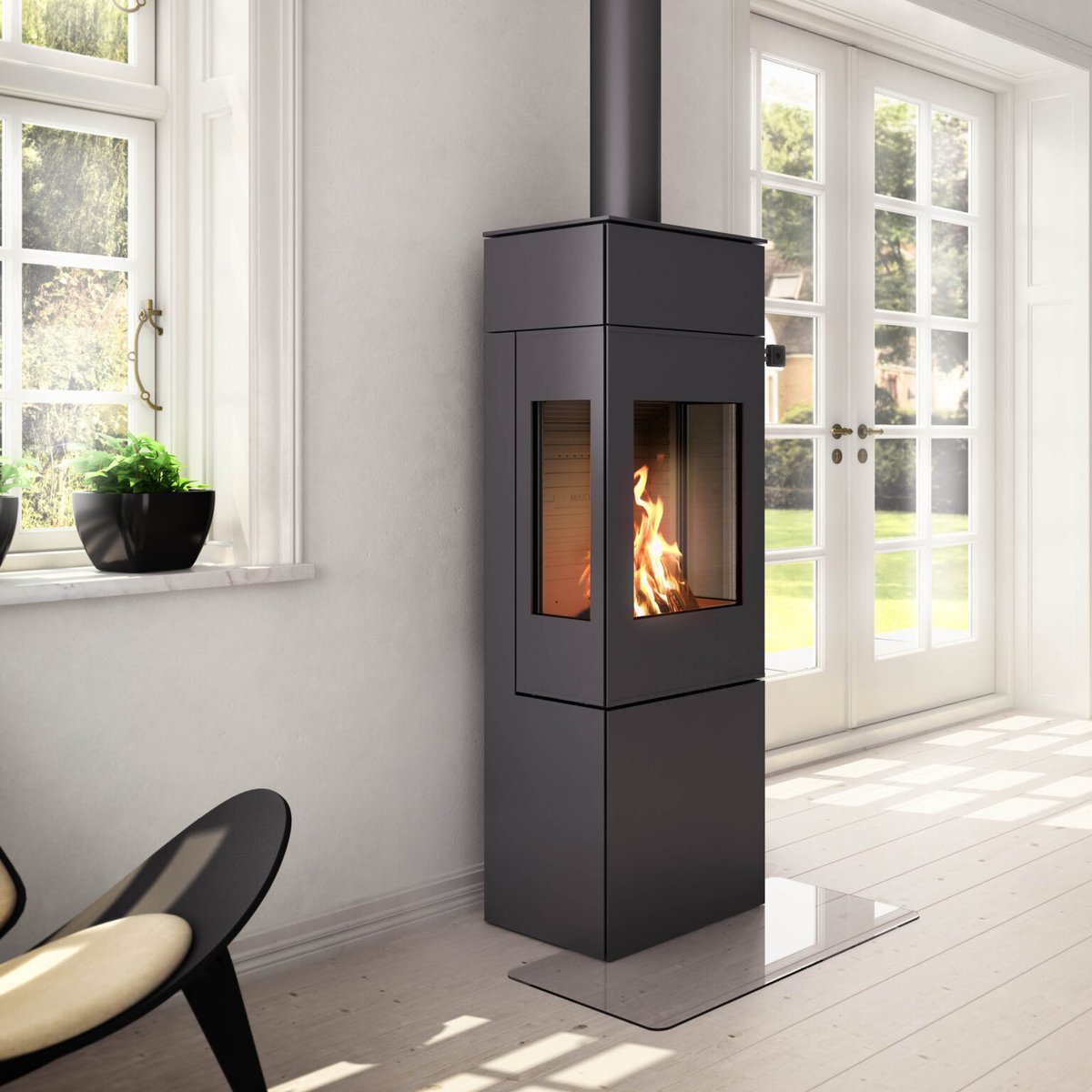 With its sleek, minimalistic lines, @RAIS_ArtOfFire Nexo is the perfect match for contemporary interiors &amp; modern architecture. With stunning views of the flames from 3 sides, it'll become a captivating focal point.

📞 01773820940
📧 info@robeys.co.uk

robeys.co.uk/product/stoves…