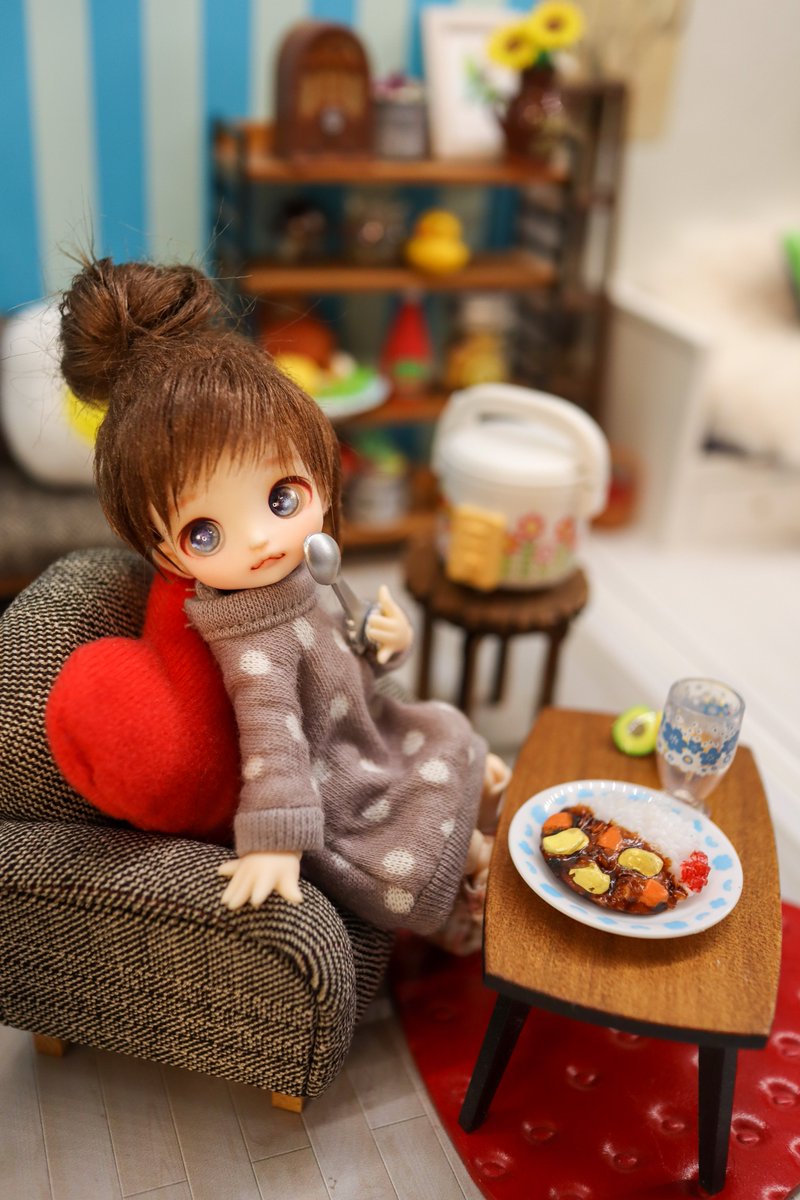 makiron_j's tweet image. おせちの次はカレーだよ！

#larimarヘッド
#larimar_revi