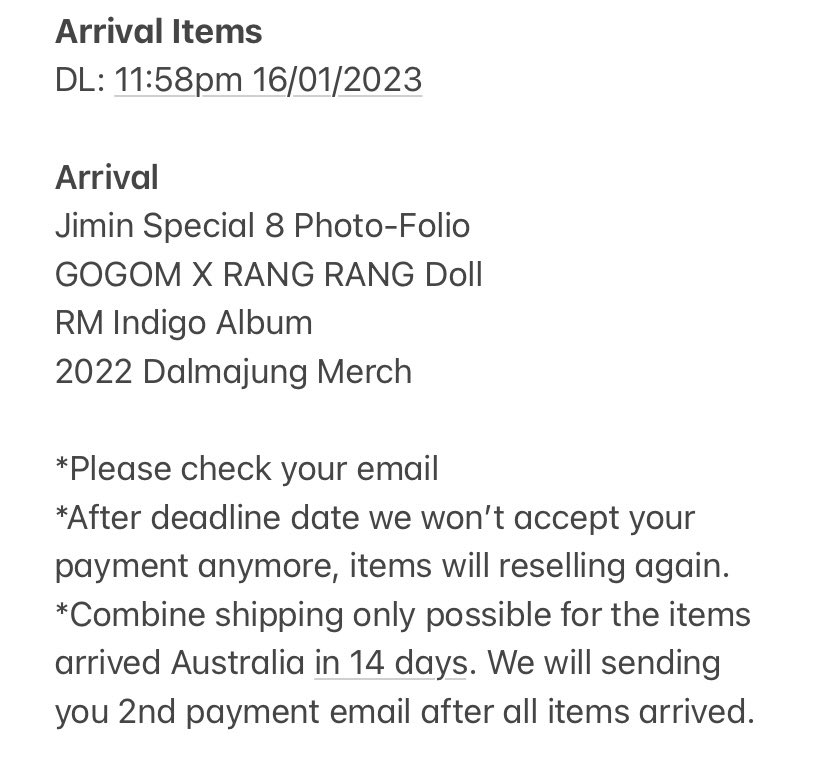ACB_Noncrunchy's tweet photo. 【Shipment Updates 】📦
DL: 11:58pm 16/01/2023

📍Please check your email 
📍We only keep your items in 7 days 
📍If you didn’t received your email from us, please DM as soon as possible
Any questions please DM @ACB_Noncrunchy or @acrunchybakery_ https://t.co/0ms6vjszu9