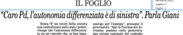 Si scrive Giani, ma forse si legge geni.