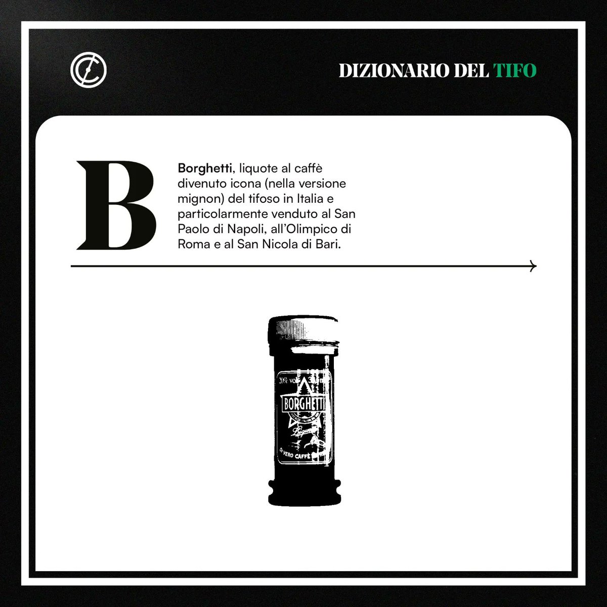 contrasti_sport's tweet photo. 📚 DIZIONARIO DEL TIFO
𝓑orghetti (Caffè) 📣☕

Se non hai mai bevuto un caffè borghetti, redimiti. Se non lo hai mai utilizzato come aleph, sfera magica ai piedi dello stadio, pentiti.

"Con questo nettare
Sol mi consolo".

#borghetti #dizionariodeltifocontrasti https://t.co/2mlM2el9h4