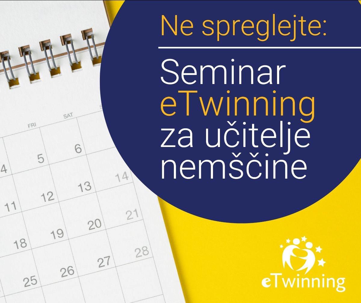 Učitelji 𝗻𝗲𝗺𝘀̌𝗰̌𝗶𝗻𝗲 𝘇𝗮𝗱𝗻𝗷𝗲 𝘁𝗿𝗶𝗮𝗱𝗲 𝗢𝗦̌ 𝗶𝗻 𝗦𝗦̌, vabljeni na seminar ‘𝗜𝗺𝗽𝗹𝗲𝗺𝗲𝗻𝘁𝗶𝗻𝗴 #𝗲𝗧𝘄𝗶𝗻𝗻𝗶𝗻𝗴 𝗶𝗻 𝗘𝗿𝗮𝘀𝗺𝘂𝘀+ 𝗽𝗿𝗼𝗷𝗲𝗰𝘁𝘀 𝗳𝗼𝗿 𝗧𝗲𝗮𝗰𝗵𝗲𝗿𝘀 𝗚𝗲𝗿𝗺𝗮𝗻’, 𝟮.-𝟰. 𝟯. 𝟮𝟬𝟮𝟯, 𝗟𝗲𝘂𝘃𝗲𝗻 (BE), bit.ly/3Zh8mGf