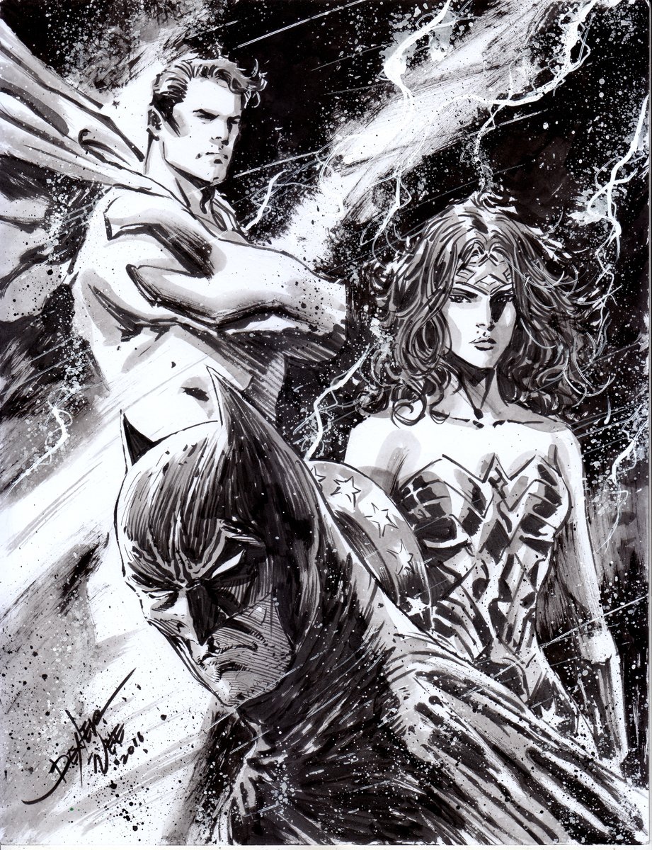 dexterwee's tweet photo. DC Trinity #superman #batman and #wonderwoman https://t.co/woFjyrml5Q