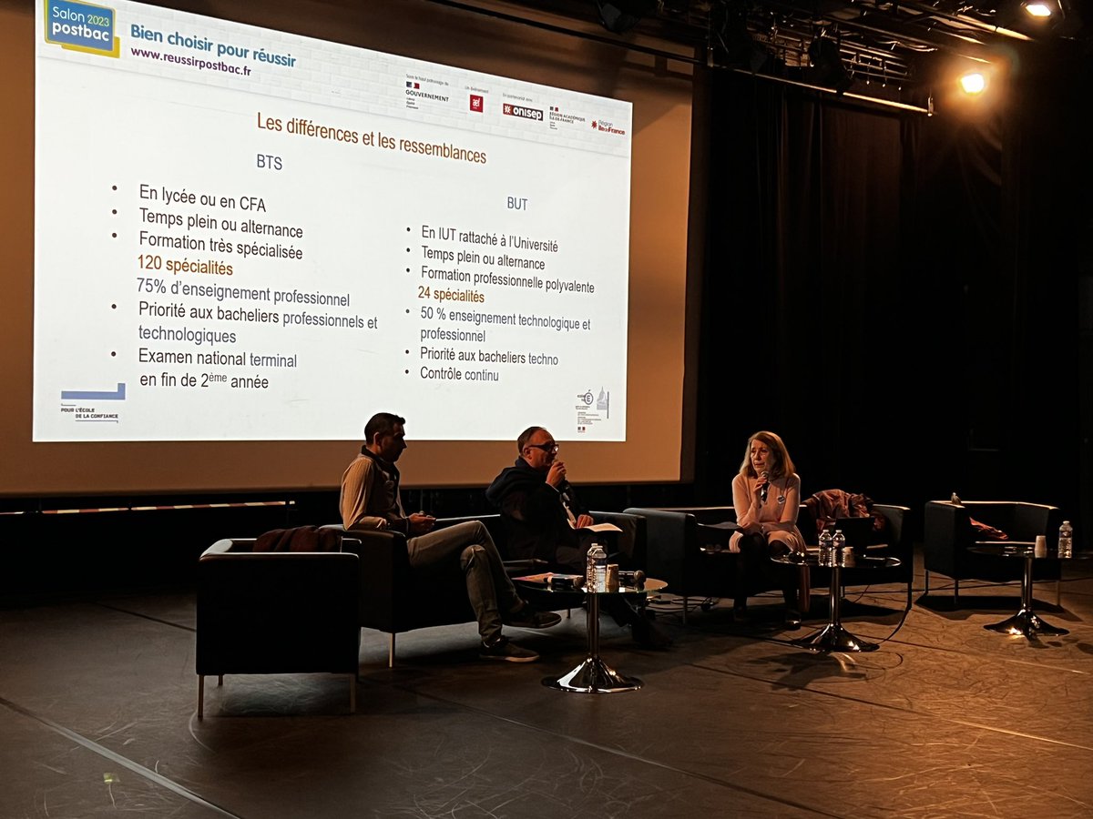 IUT_Orsay's tweet photo. Le @Salon_Postbac c’est également des #conférences tout le week-end.
BTS/BUT : Comment choisir pour réussir ? Un échange riche et interactif avec les lycéens. #alterance #orientation #parcoursup https://t.co/yno8FBqWZb