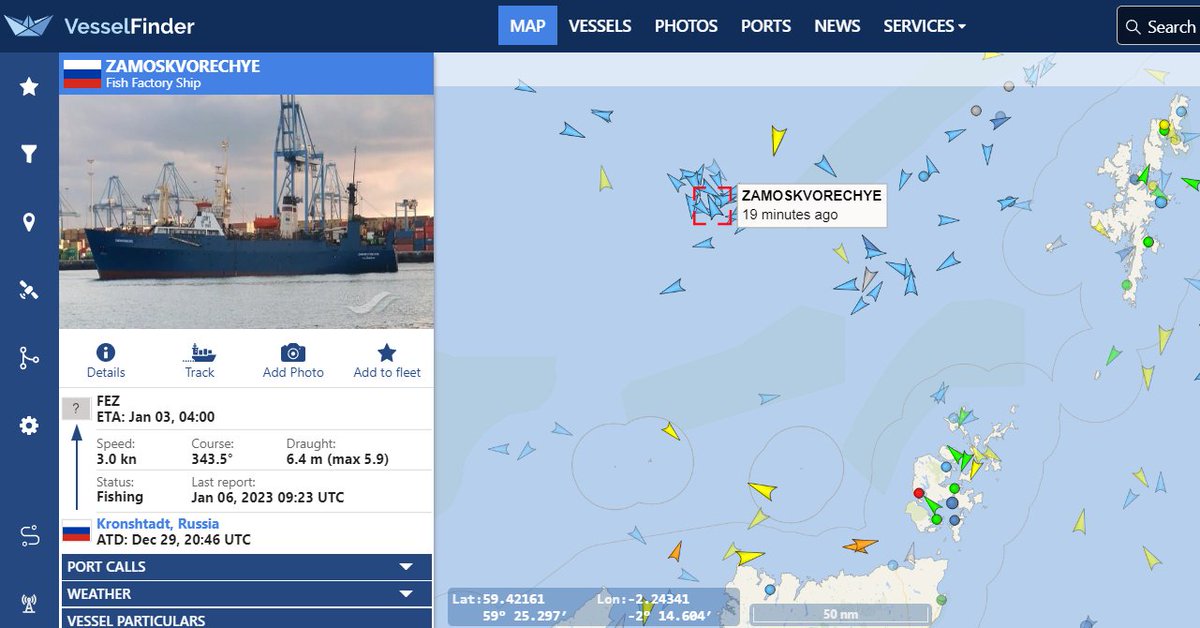 Seasaver's tweet photo. It defies belief and understanding. 

What are Russian supertrawlers doing fishing in UK waters whilst Russia is perpetrating an illegal and unprovoked war against Ukraine? https://t.co/SjmbPsRliQ