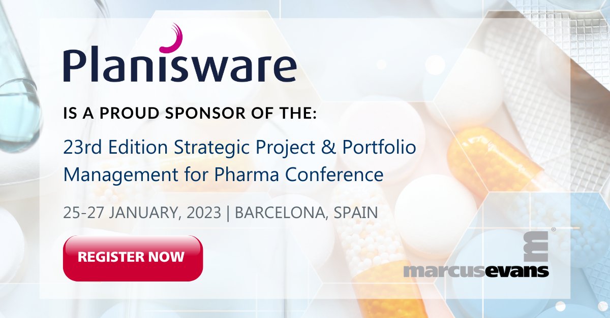 marcusevans's tweet image. @Planisware is a proud sponsor of the 23rd #StrategicProject And #Portfolio Management for #Pharma conference that is less than 3 weeks away! Learn more about Planisware here: planisware.com

Join us at the event in Barcelona, on 25-27 January: bit.ly/3Qic3rk