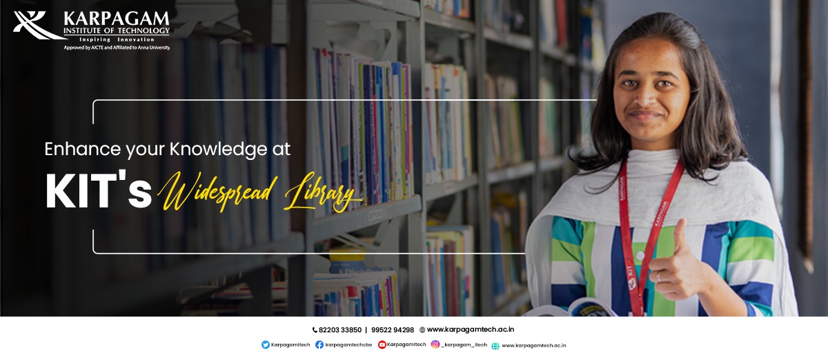 wekitizens's tweet photo. A library is a place to get inspired, a place to enrich your knowledge, and a place to develop productive habits. A wide variety of books, periodicals, and electronic resources are available at the #KITLibrary, which can be accessed in a welcoming setting.
#JoinATKIT #Karpagam https://t.co/SGwGakl7lJ