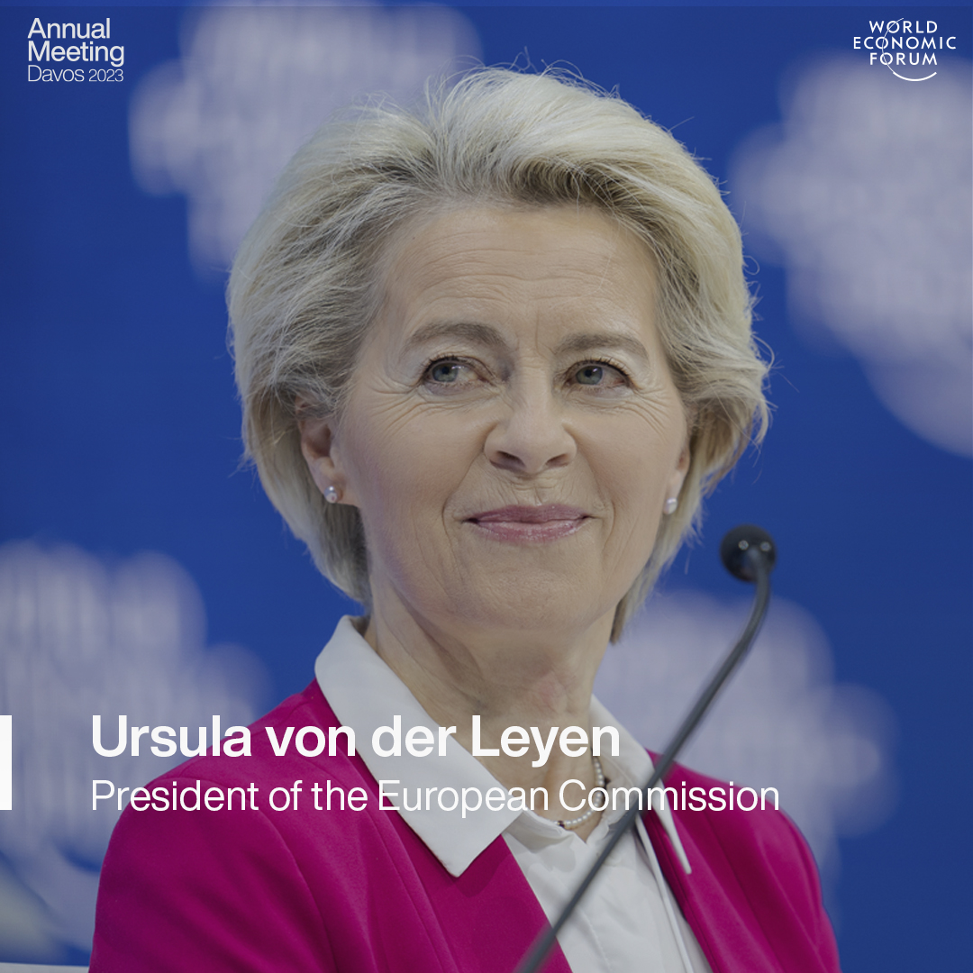wef's tweet photo. .@vonderleyen, President of the @EU_Commission, will join the @wef’s Annual Meeting 2023 on 16-20 January  in Davos, Switzerland. https://t.co/pmGTXzFmJD #wef23 https://t.co/pUqR0ykSQs