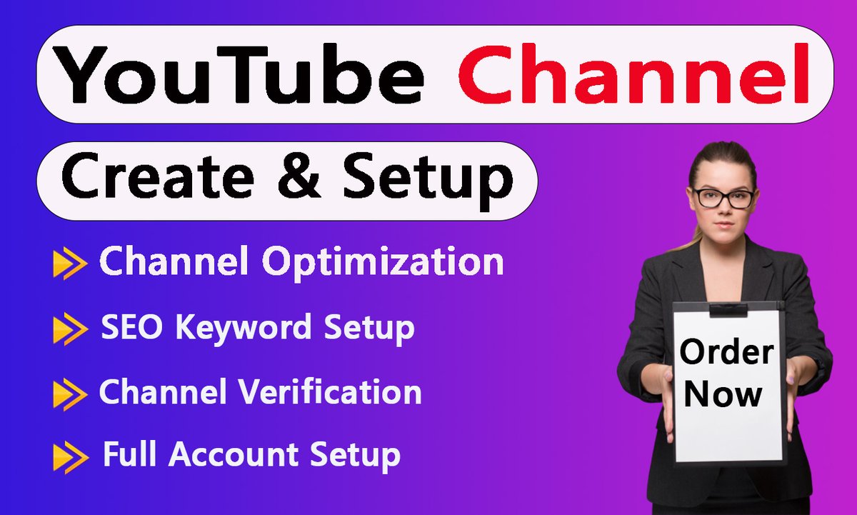 I will create and setup YouTube channel with professional experience.
#channelcreate #createandsetup #createyoutube #designyoutube #youtubeseo #digitalmarketing #digitalmarketer #youtube #seo #videoseo #youtubevideo #youtubechannelcreatge #ytcreators #ytintroandoutro #channelseo