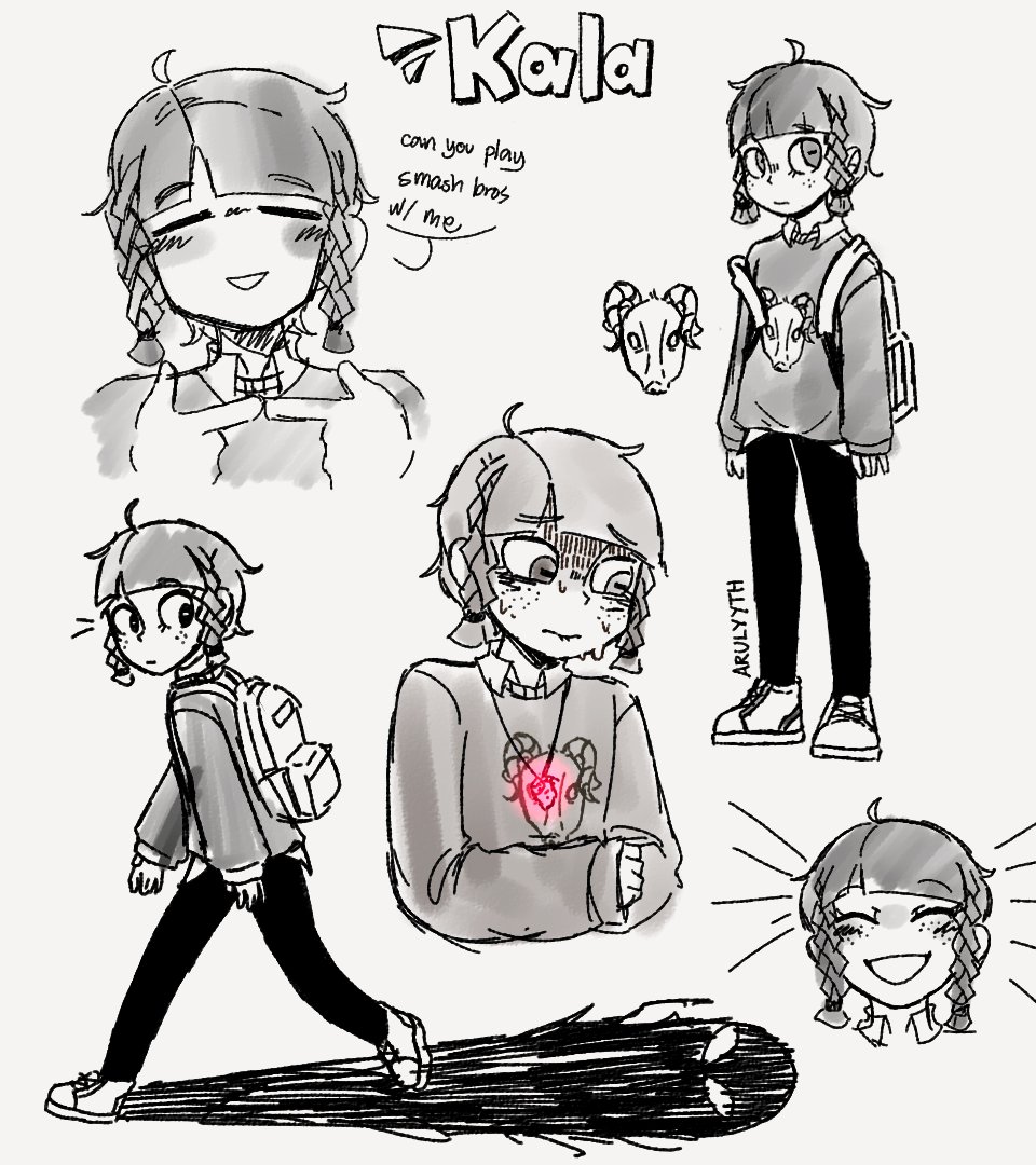 arulyyth's tweet image. [oc] meet my new child. she is pathetic and i love her