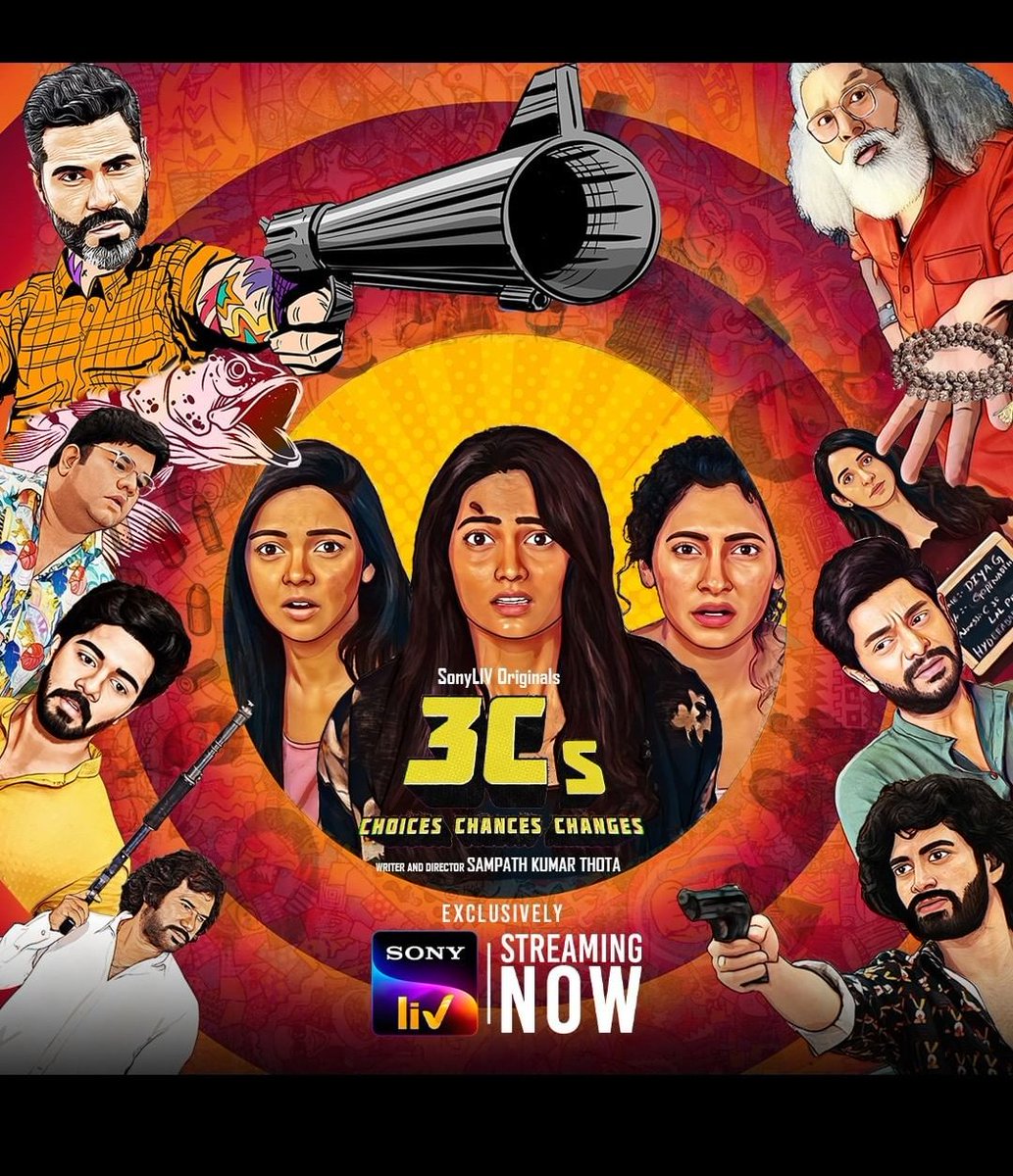 Telugu series #3Cs S1 (2023) by #SampathKumarThota, now streaming on @SonyLIV.

#SanjayRao #NithyaShetty #Spandanapalli #Gnaneswarikandregula #Ramnitin #SundipVed #Shanthanu #Sonam #Suhasini