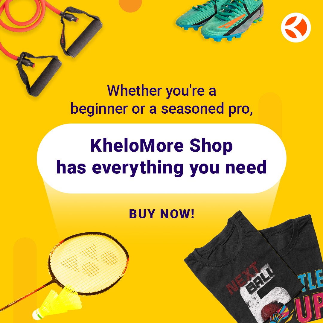 KheloMore's tweet image. Play like a champion, Shop like one too.🏀🏌️‍♂️
Head to the in-app KheloMore Shop to buy all the sports gear you need.💯
#sportswear #sportsshop #kmshop
