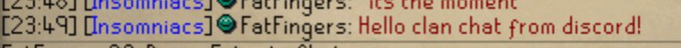 FatFingers23's tweet image. I don’t have any code to show, but I finally got all three projects wired up for a test. I can now send messages from a Discord channel to my RuneLite plugin and see it in game! #osrs #DiscordJS #NodeJS #TypeScript #laravel #java