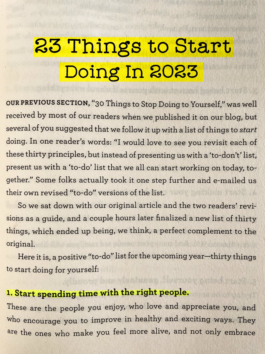 23 things to start doing in 2023 1 thread from library mindset