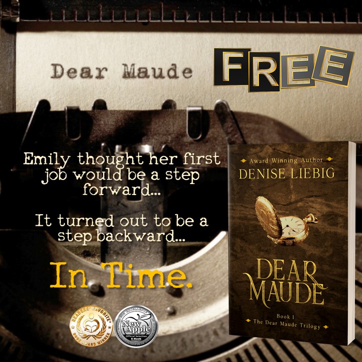 💖 Dear Maude 💖 #Read the first book of the award-winning Dear Maude Trilogy for #FREE! ”Beautifully written, this story brings time travel to life!”⏳ amzn.com/dp/B00OSHOI1I #Mustread #Mystery #Romance #Adventure #timetravel #histfic #IARTG by @DeniseWithWords