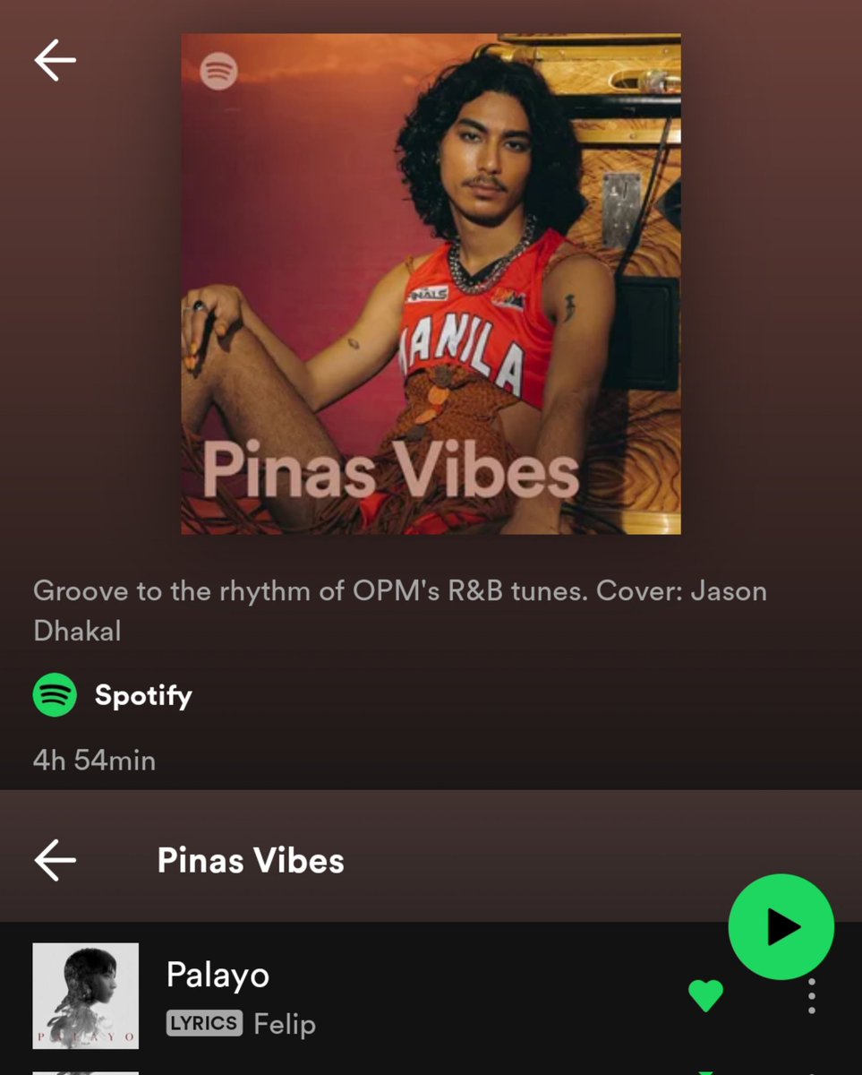 casinagsh's tweet photo. #FeaturedPlaylist 

Speaking of Playlists, #FELIP's 1st single, "Palayo" was also featured in the 3 playlists curated by Spotify.

Pinas Vibes https://t.co/vwJIiKKge1

P-POP On The Rise Best of 2022
https://t.co/Z3k2iaH2p0
(w/ SB19's Mapa, Bazinga &amp;Pablo's La Luna)
@felipsuperior https://t.co/SWz73a2M1d