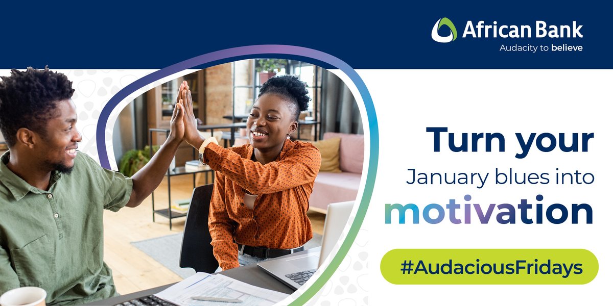 AfricanBank's tweet photo. Don't let #Januworry stop you from having an awesome start to 2023! How do you plan on making the month of January amazing? Share your motivational tips.

#AudaciousFridays #AudacityToBelieve https://t.co/pGRNuBw3zf
