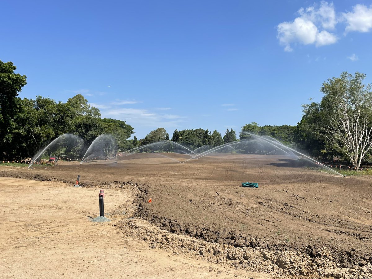 dhardmanturf's tweet photo. The most pleasing thing to see on a construction @TheASTMA #wehavewater #thisismynewoffice #golfcourseirrigation https://t.co/qUaWReBCrx