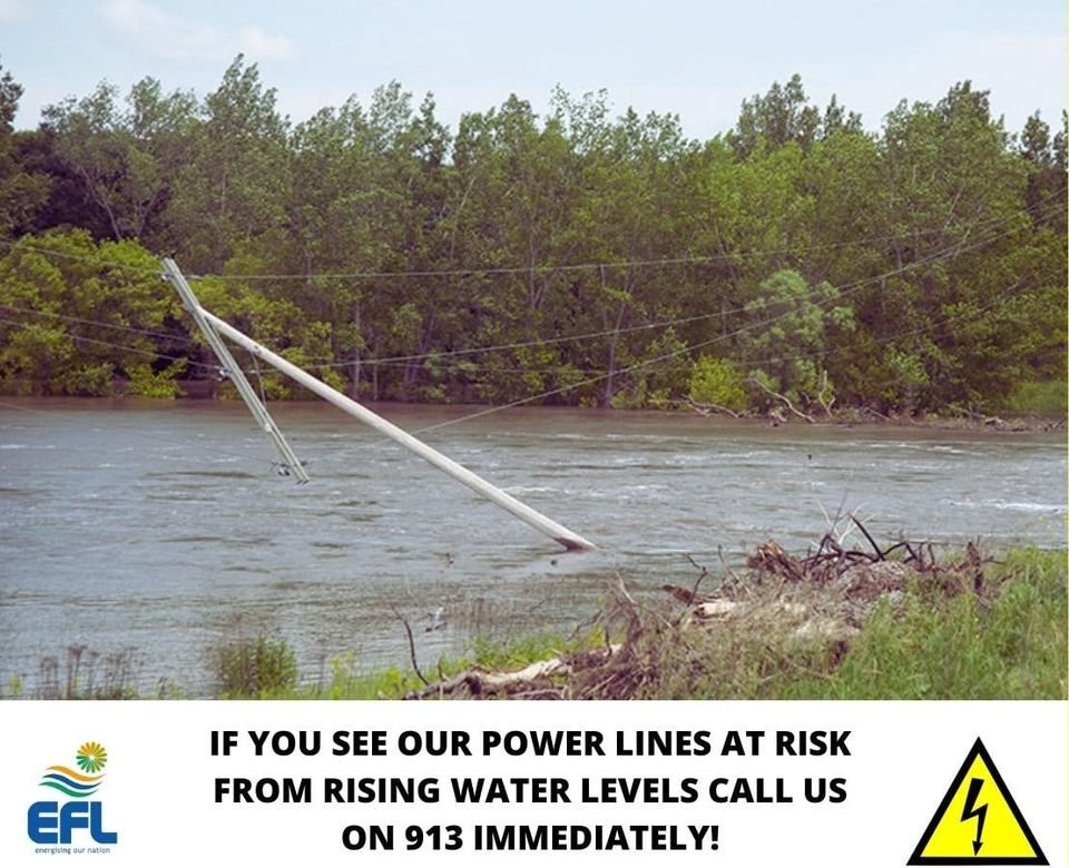 If you live in a flood prone area and see that rising water levels could compromise power line clearance levels, let us know at once! Call us on 913 immediately, so we can take necessary safety action. Your call could help save lives. #EnergyFijiLimited #Fiji #ElectricalSafety