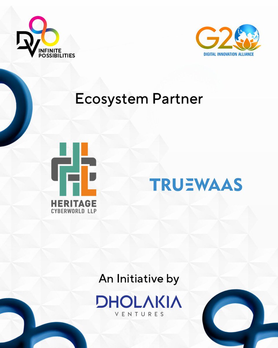 Dholakia Ventures (@dholakiaventure) on Twitter photo We're beyond thrilled to have eminent
entities like Heritage Cyber world and Truewass on board with us within the capacity of our Ecosystem Partners
<a href="/DravyaDholakia/">Dravya Dholakia</a> <a href="/g20org/">G20 South Africa</a> We're beyond thrilled to have eminent
entities like Heritage Cyber world and Truewass on board with us within the capacity of our Ecosystem Partners
<a href="/DravyaDholakia/">Dravya Dholakia</a> <a href="/g20org/">G20 South Africa</a>