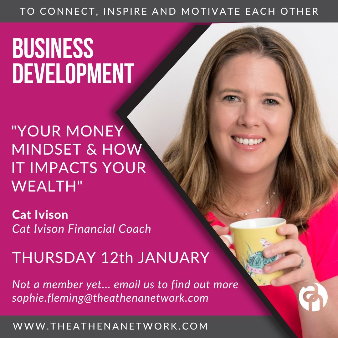 Athena_N_London's tweet image. **ST JOHN'S WOOD BUSINESS DEVELOPMENT TALK**
Our speaker this month is Cat Ivison.

In this talk, Cat will be showing us the far-reaching impact of your beliefs about money and why having awareness of them is incredibly important.

#smallbizlondon #Stjohnswood
