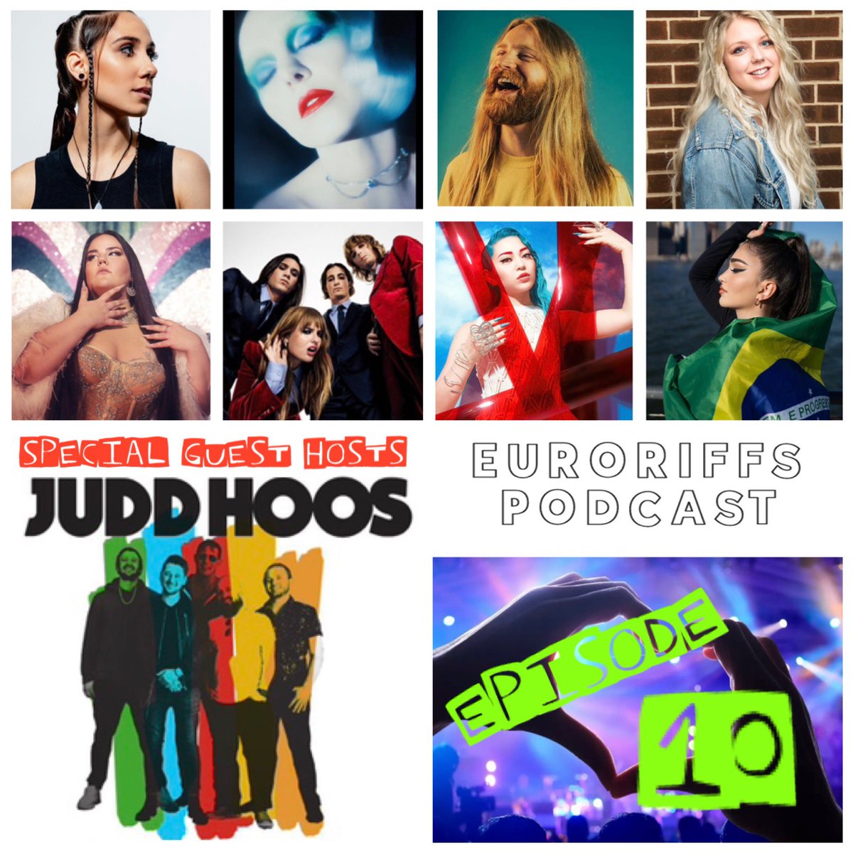 SeagerSuzie's tweet photo. American Song Contest’s JUDD HOOS, Shane, Keithan and Tyler help rank and review new tracks from #samryder #andrea #tamta #alexiscunningham #netta #måneskin #alexa #enisa #eurovision #esc #eurovisionpodcast #euroriffs #liverpool2023 @JuddHoos @SamRyderMusic @thisismaneskin https://t.co/NvvyNr0nFy