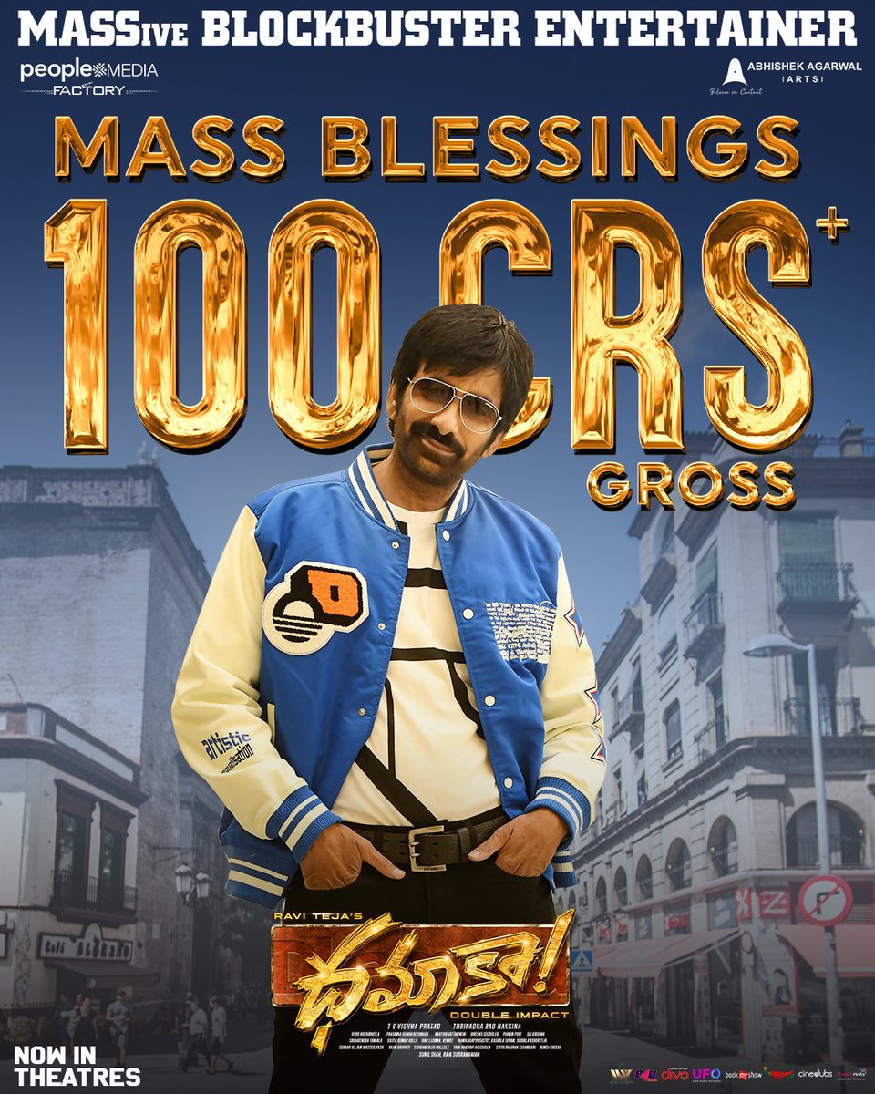 Rock_SA_01's tweet photo. #DhamakaBlockBuster congratulations Ravi Anna 🥳 From #Prabhas Anna fans #dhamka https://t.co/pKKHdIOkfK