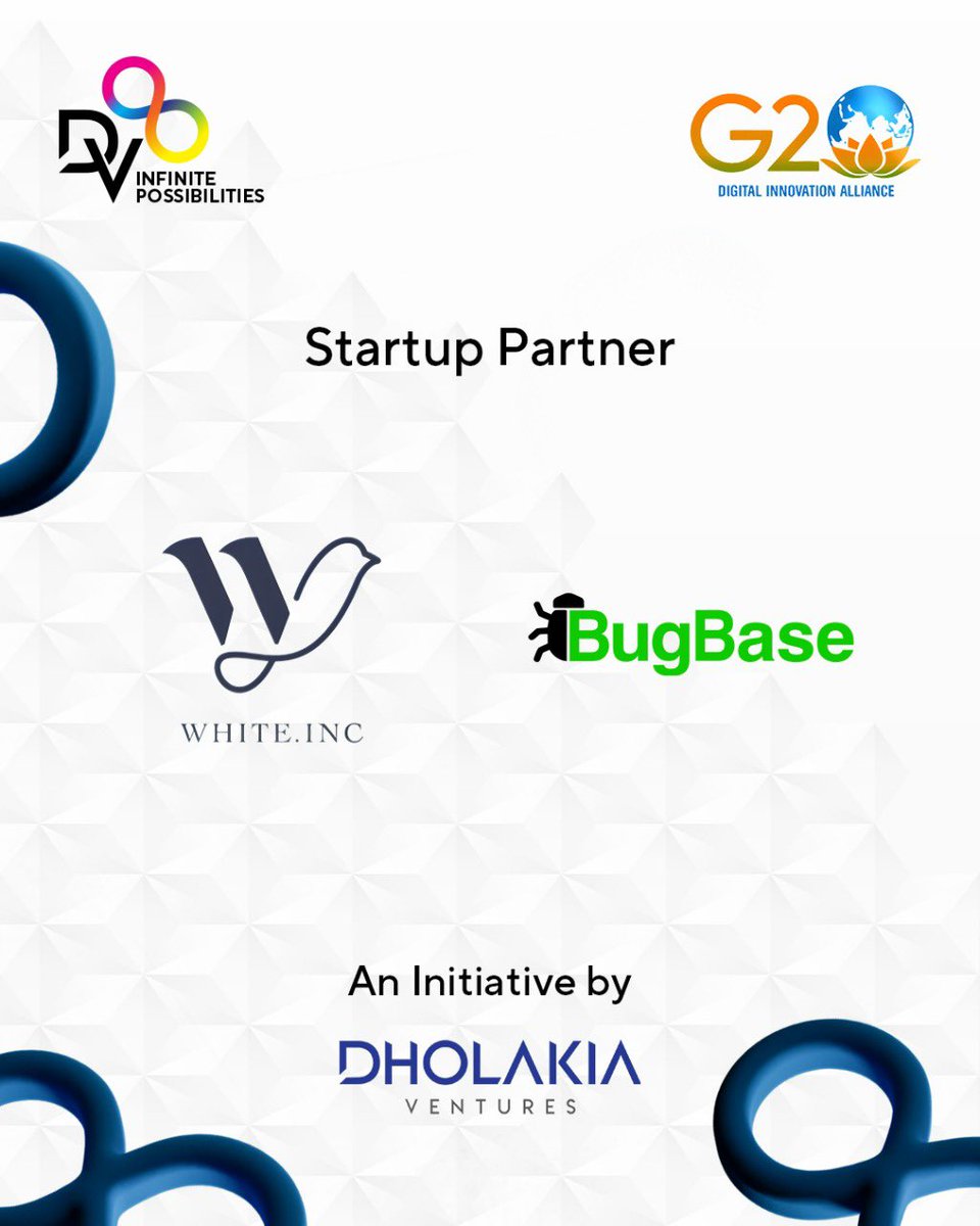 Dholakia Ventures (@dholakiaventure) on Twitter photo In the spirit of ideation and innovation, we have two of our own Portfolio Companies <a href="/White/">white</a>.Inc and <a href="/BugBase/">BugBase</a> as our esteemed Startup Partners for DV8 - Infinite Possibilities - <a href="/g20org/">G20 South Africa</a> - Digital Innovation Alliance for Startups
<a href="/DravyaDholakia/">Dravya Dholakia</a> In the spirit of ideation and innovation, we have two of our own Portfolio Companies <a href="/White/">white</a>.Inc and <a href="/BugBase/">BugBase</a> as our esteemed Startup Partners for DV8 - Infinite Possibilities - <a href="/g20org/">G20 South Africa</a> - Digital Innovation Alliance for Startups
<a href="/DravyaDholakia/">Dravya Dholakia</a>