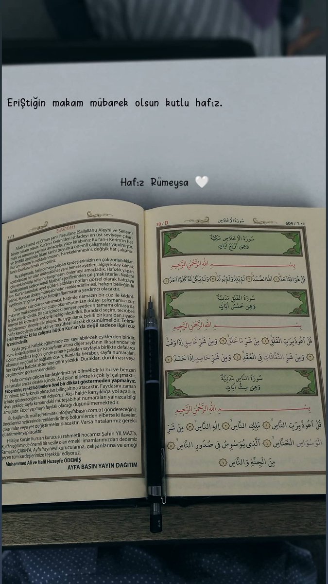 Bir hocanın mirası hafız bir talebesinin olmasıdır . 
   Rabb'im ﷻ şükürler olsun