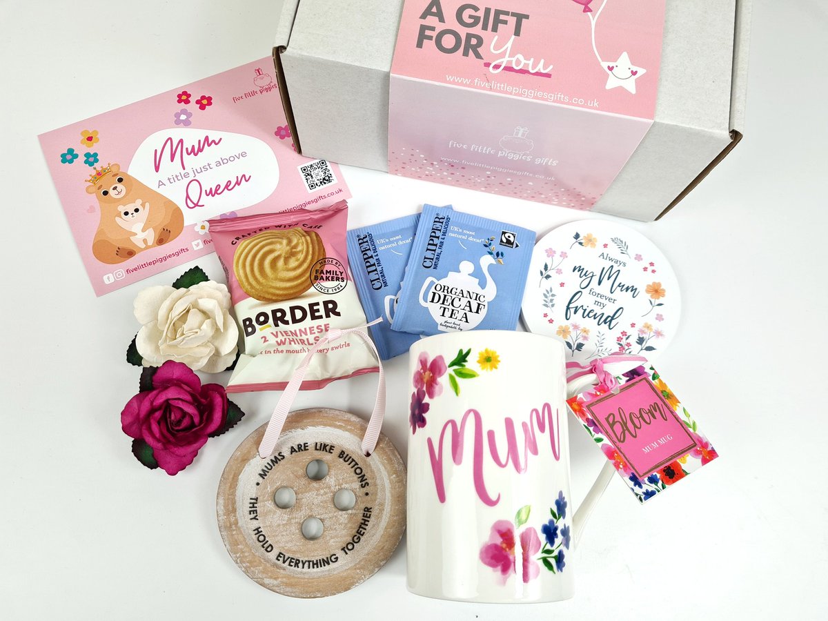 Send mum a hug in a mug with this cute gift set. 
#mum #giftformum #giftideas #EarlyBiz
fivelittlepiggiesgifts.co.uk/product-page/m…