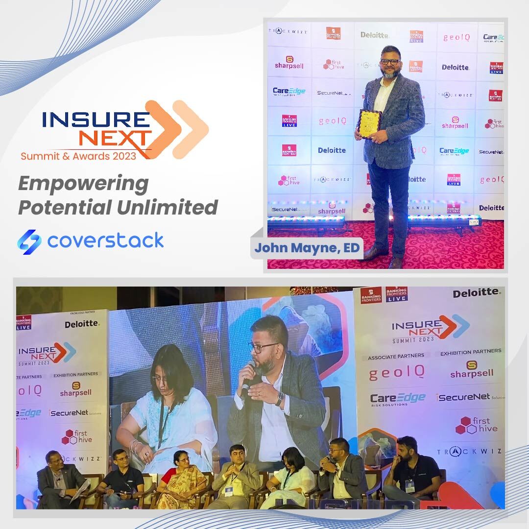 Coverstack1's tweet image. Our ED, #JohnMayne spoke at the panel discussion on Empowering Potential Unlimited at the InsureNext Summit &amp;amp; Awards 2023, hosted by @BankingFrontier 

#coverfox #coverstack #insurtech #fintech #paneldiscussion #mumbai #insuarnce #coverupdate #data #media