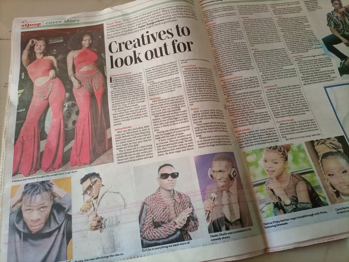 So humbled to be listed among the top creatives to look out for this year. Thank you family for supporting me tirelessly &amp; thanks <a href="/DailyMonitor/">Daily Monitor</a>