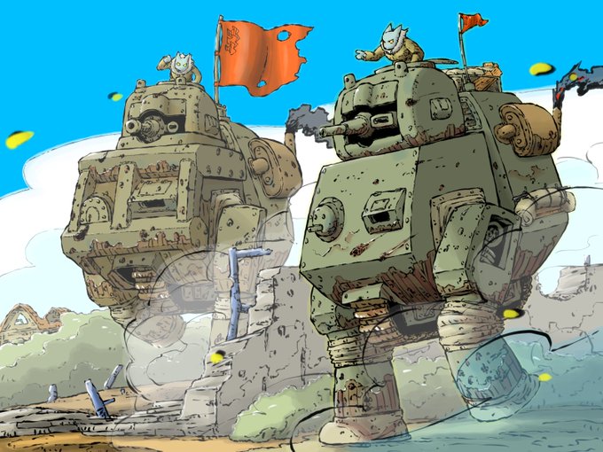 「robot tank」 illustration images(Latest)｜4pages
