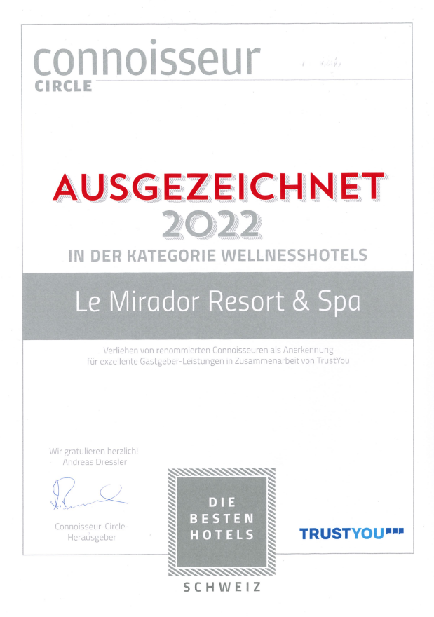 We are thrilled to announce that we have been selected as Connoisseur's Choice for the Best Hotels of Switzerland in the Wellness Hotel Award category for the year 2023🙂
#award #besthotel #wellness #switzerland #connoisseur #award2023