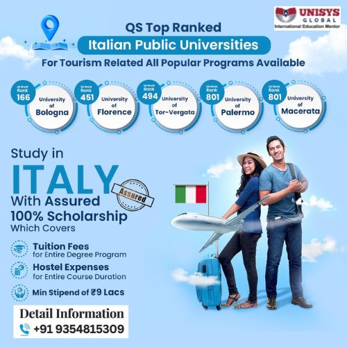 FREE STUDY 
in ITALY
with assured 
100% Scholarship
#verbalability #آیلتس_مشهد #studyinchina #topuniversities #codefun #education #youtube #online #free #useful #video #educational #students #educationmatters #onlineeducation #onlineservices #freestudy #freestuff