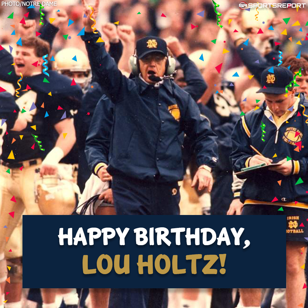 SRFightingIrish's tweet image. Happy Birthday to #NotreDame #FightingIrish Coaching Legend, Lou Holtz!