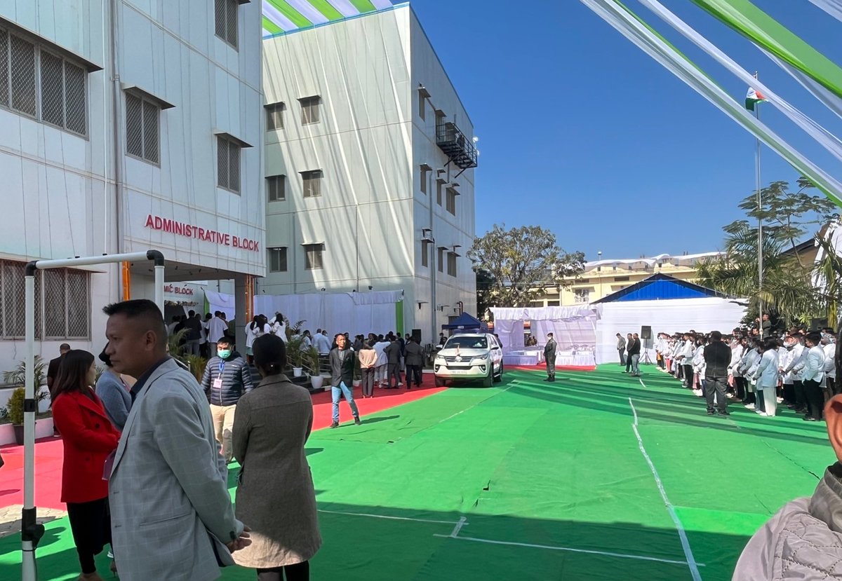 A consequential day as Hon'ble Union HM Shri Amit Shah Ji inaugurated CCP Medical College &amp; other scores of projects today. Manipur is receiving massive thrust in development under the leadership of H'ble PM Shri <a href="/narendramodi/">Narendra Modi</a> &amp; HM Shri <a href="/AmitShah/">Amit Shah</a> Ji. 

<a href="/NBirenSingh/">N. Biren Singh</a> <a href="/BJP4Manipur/">BJP Manipur</a>