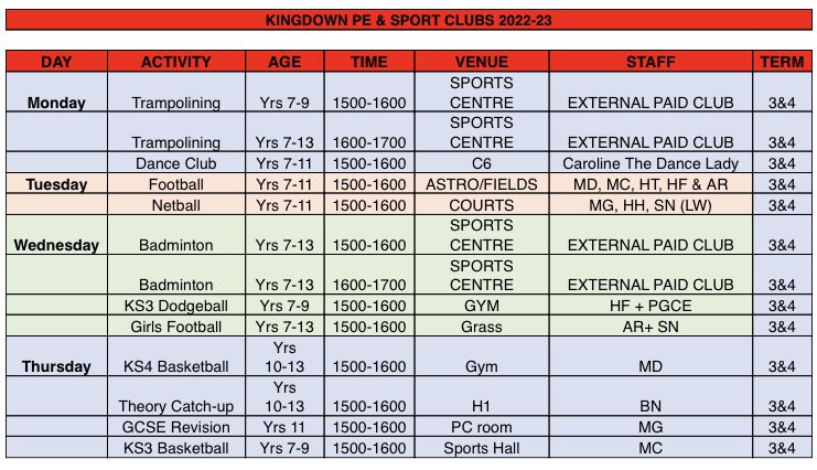 PekingSport's tweet photo. π΄β«οΈ Happy New Year from all of us at Kingdown PE π₯³ Please see the new updated clubs list starting from Monday 9th January β«οΈπ΄ #2023 #KingdownSport π https://t.co/7D3e0aLhRA