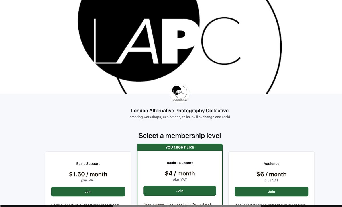 To celebrate our tenth birthday, we have set up a Patreon page where you can support our work. We will use these funds to cover running costs, exhibitions, events and workshops. These funds will also help to support future funding applications.

patreon.com/londonaltphoto