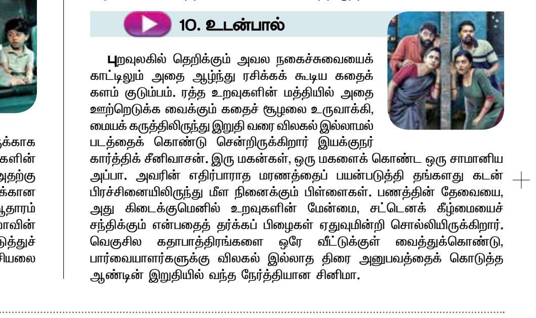 Top⭐️10🔆Movies of the year #2022 in @TamilTheHindu ☺️💕🙏 #10 #Udanpaal 🥳🫧🫧🫧🫧