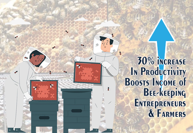 knnindia's tweet photo. 30% increase in productivity boosts income of bee-keeping entrepreneurs & #farmers: KVIC
#BeeKeeping #Entrepreneurs #Employment #BoostIncome #KVIC
https://t.co/ZUEcCNNTbb https://t.co/qgNdCKOtKo