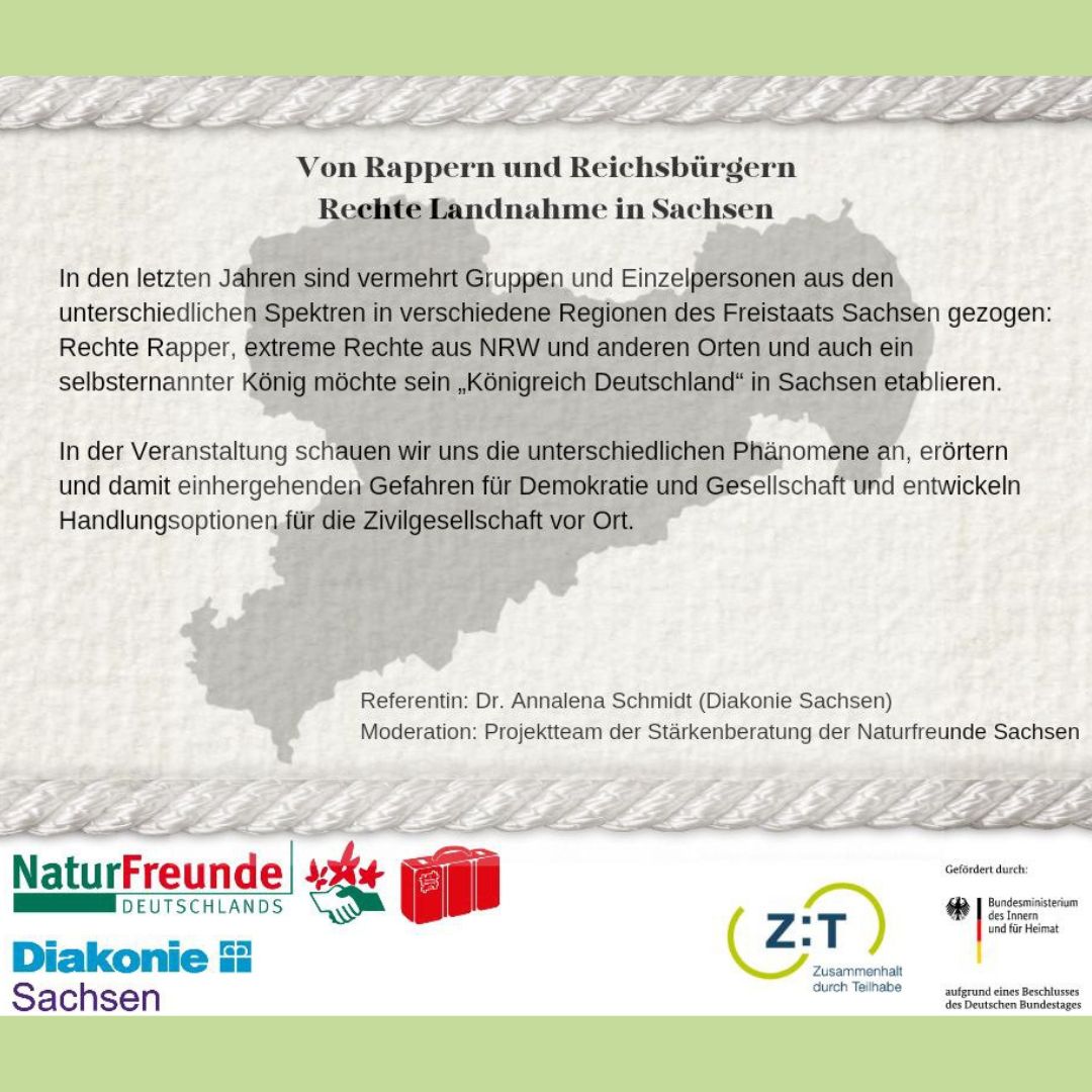 naturfreunde_sn's tweet photo. Am 25.01.23 - 19:00h wird es einen spannenden online Workshop in Kooperation mit der Diakonie Sachsen geben! 👏
Anmeldung und weitere Infos unter: staerkenberatung@die-naturfreunde-sachsen.de
#naturfreunde #diakoniesachsen #rechtelandnahme #gegenrechts #sachsen #zivilgesellschaft https://t.co/4XTbKWxELl
