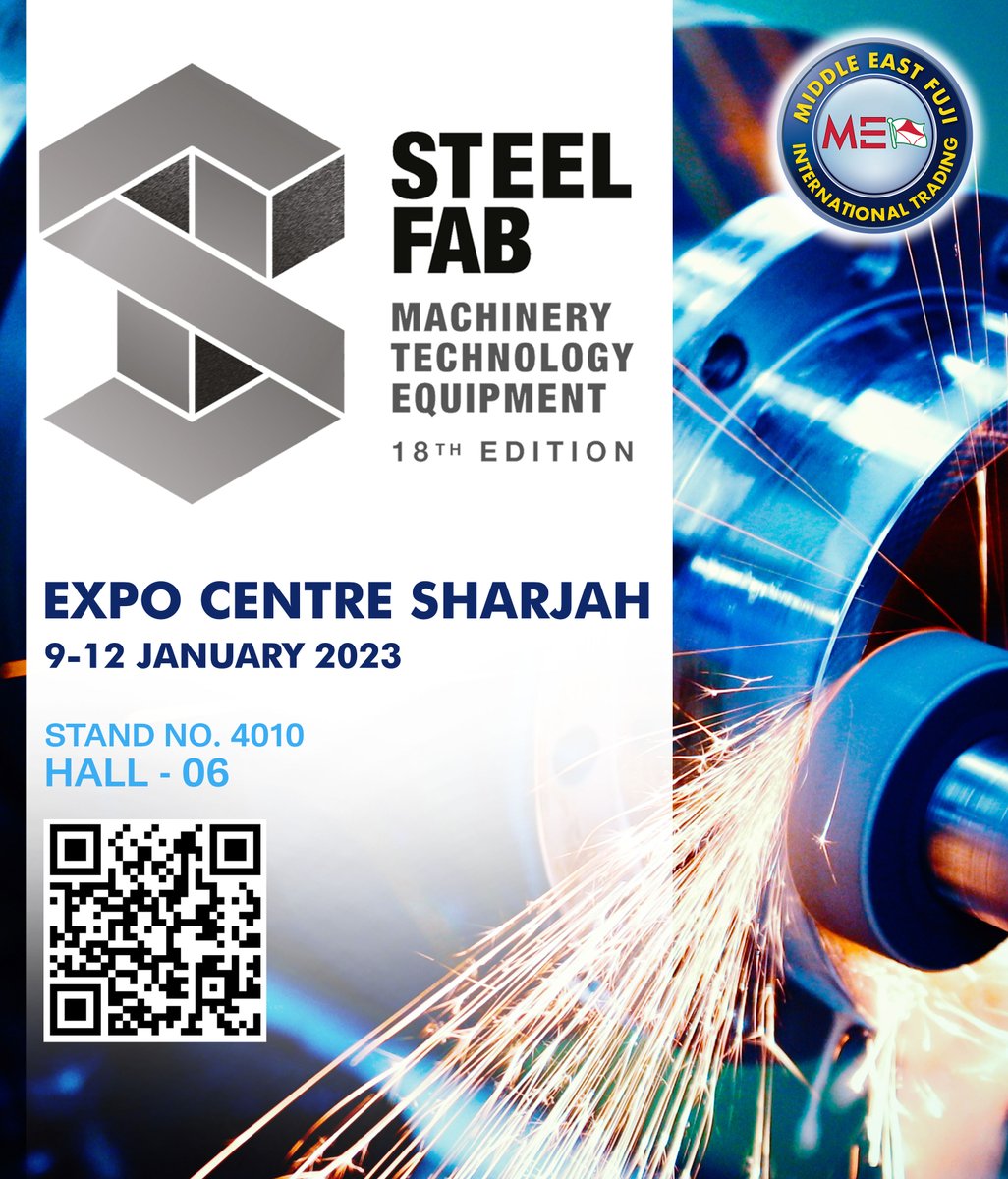 MEF Industrial Solution is thrilled to be exhibiting at STEEL FAB 2023!

Expo Centre Sharjah 
Stand no: 4010, Hall: 06
(9th to 12th January)

#SteelFab #SteelFab23 #Steel #Metal #Fiber #Fabrication #punchingtools #Machinery #Tools #Innovation #Technology #punchingmachine