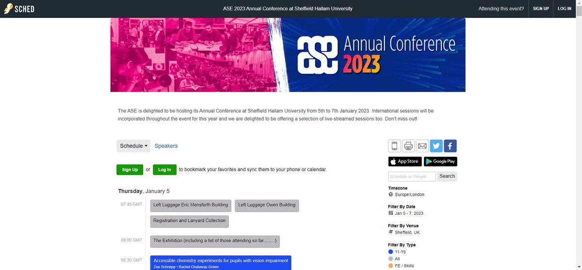 Dear #ASEConf2023 goers! Please regularly check Sched throughout the event for the most up-to-date information about last-minute changes to the programme (session cancellations, room changes etc.)!
Accessed the page here (or via the Sched app): 2023aseannualconferenceshu.sched.com #ASEChat