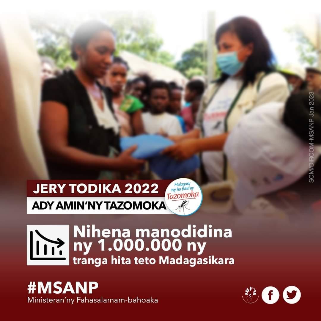 Msanp_Mada's tweet photo. LUTTE CONTRE LE PALUDISME A MADAGASCAR : diminution des cas de 1.000.000 pour l'année 2022. 

La lutte se poursuit pour cette année 2023. 
#Velirano_5.3
#Santé_pour_Tous
#Msanp https://t.co/MbDzkl4On8