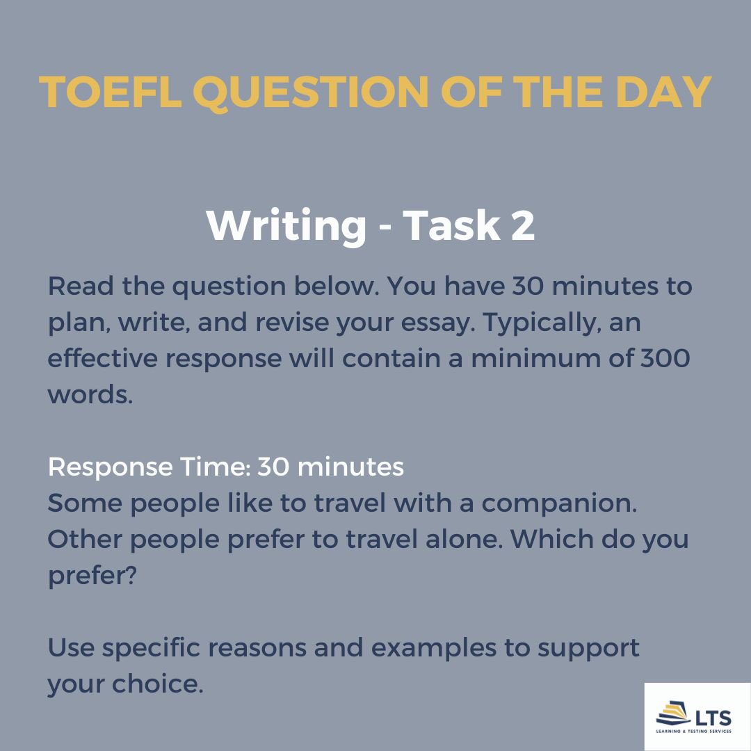 LTSofEastAfrica's tweet photo. Sitting for the #TOEFL test soon? Attempt this #toeflwriting practice question and let’s see how well you do.
Keep track of our page for more TOEFL practice questions and tips.
Visit https://t.co/lXbISIIKPG to learn more about our TOEFL tuition classes. https://t.co/Gz62MmLsm7