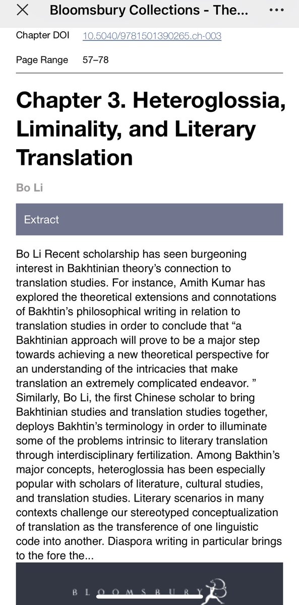 My book chapter in The Art of Translation in Light of Bakhtin's Re-accentuation eds. by Slav and Margarita. doi.org/10.5040/978150…