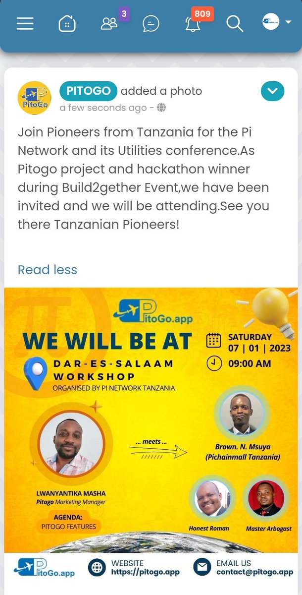 PitoGo_Services's tweet photo. Join Tanzanian Pioneers in this movement.Remember Pitogo has services offered in this Country.Will Pioneers in Tanzania do the booking with Pi on Pitogo platform?Stay tuned for updates.
@PiCoreTeam 
#PiNetworkUpdates 
#PiKenya 
#Pitogofeatures https://t.co/weNVuGbiL8
