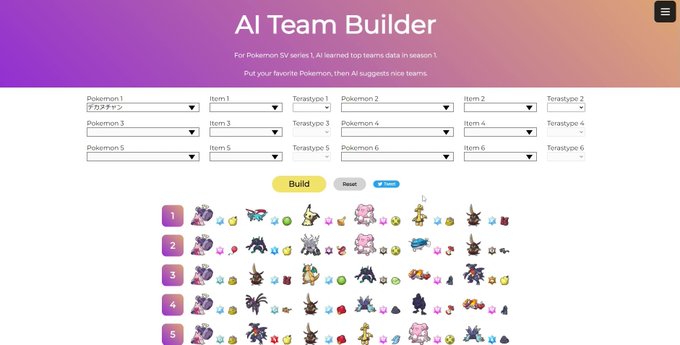 ポケモンsv 向けに 強い パーティ構築aiツールが対応開始 こだわりポイントを入力し あとはおまかせ Automaton