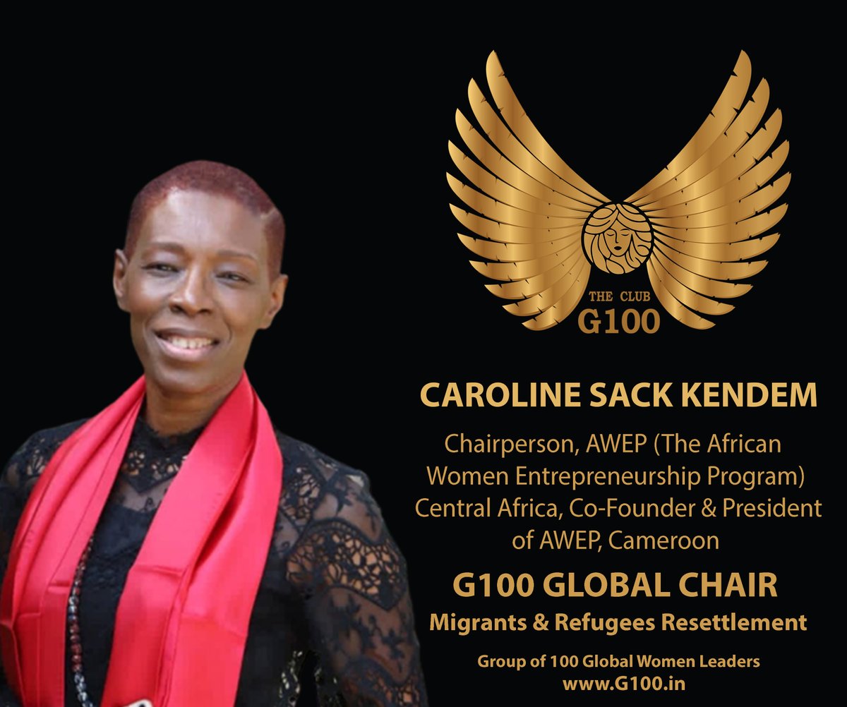 G100wefleaders's tweet photo. Caroline Sack Kendem is the co-founder and President of AWEP Cameroon (The African Women Entrepreneurship Program for Cameroon ). She is also the chairperson for AWEP Central Africa and a representative of all the French speaking AWEP branches (total of 19 branches). #G100 https://t.co/QDrhTaM96b
